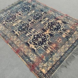 Alfombra Turca Vintage de 4.8x6.5 pies, Alfombra Azul Marrón Estilo Suroeste - Product Image 2