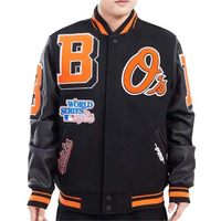 Vêtements de rue Chenille Écusson brodé Personnalisé Hiver Hommes Varsity Jacket Chenille Broderie Varsity Baseball Vestes