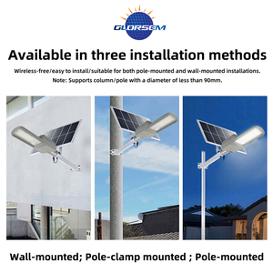 Lampe <span class=keywords><strong>solaire</strong></span> de rue à LED à bas <span class=keywords><strong>prix</strong></span>, IP66, en aluminium, 100W, 200W, 300W, 400W, avec télécommande, batterie au lithium - Product Image 2
