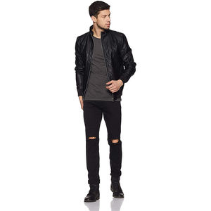 Veste d'hiver chaude en cuir d'agneau de haute qualité Veste en cuir de luxe pour hommes avec doublure chaude en fourrure Veste intérieure pour hommes - Product Image 5