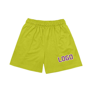 Pantalones cortos deportivos de poliéster con logotipo personalizado al por mayor pantalones cortos deportivos informales antiarrugas para correr con patrón sólido envío DDP - Product Image 6