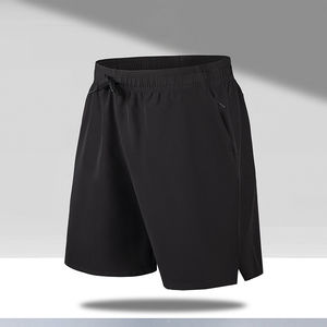 Pantalones cortos deportivos ligeros de verano para hombre de talla grande patrón sólido tejido con cordón Jogger con bolsillo para entrenamiento - Product Image 4
