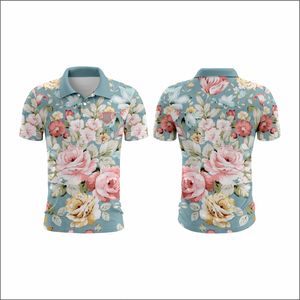 OEM Design floral personnalisé respirant Tropical été maillot de golf grande taille hommes pour polo décontracté avec évacuation de l'humidité - Product Image 4
