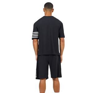 Venta al por mayor de verano personalizado hombres Camiseta de manga corta pantalones cortos de dos piezas transpirable Fitness conjunto Casual chándal ropa de gimnasio conjunto corto - Product Image 2