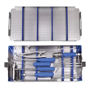 Ensemble d'instruments à ongles élastiques pédiatriques, 17 pièces, kit chirurgical orthopédique en acier inoxydable - Product Image 1