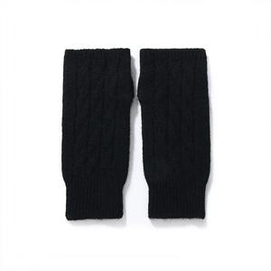 Pure <b>Wool</b> Knit Mittens Autumn Winter <b>Fingerless</b> <b>Gloves</b> Cable Seamless Comfy Warm 100 <b>Wool</b> Thumb Hole Mitts Unisex - Product Image 4
