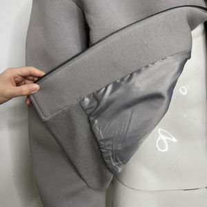 Clothing Manufacturer Heavy Weight Cotton Oversized Hoodie Custom Cropped Blank Zip up Hoodie Custom <b>Puller</b> - Product Image 3