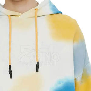 Sudadera con capucha de algodón y poliéster para mujer, estampado de tinte de corbata rápido, manga larga, talla XS, tela polar de otoño al por mayor - Product Image 3