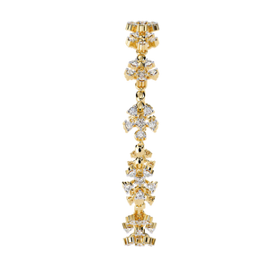 Magnifique bracelet et jonc en or 18 carats avec diamants de laboratoire, bijoux luxueux - Product Image 1