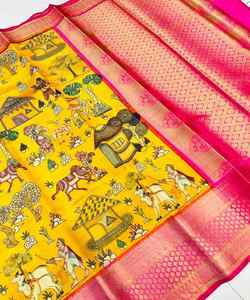 Saree en filet de mariée fantaisie pour mariage avec broderie lourde et chemisier élégant prêt à l'emploi pour femme - Product Image 2