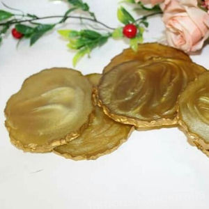 Dessous de verre en résine décorative de haute qualité, accessoires de cuisine pour sous-verres en résine époxy de qualité supérieure, vaisselle - Product Image 1