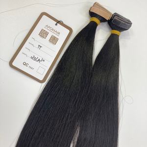 APO HAIR Vente en gros Extensions de ruban adhésif style afro 20 pouces haute qualité 3cm Machine à cheveux vierges Remy vietnamienne noire double trame - Product Image 6