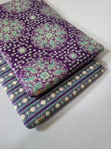 Conjunto de Tela de Algodón Estampada Jaipuri sin Costuras en la Parte Superior e Inferior |   Algodón 60x60 |   1 Lote de 5m Superior + 5m Inferior para Trajes de Niña - Product Image 2