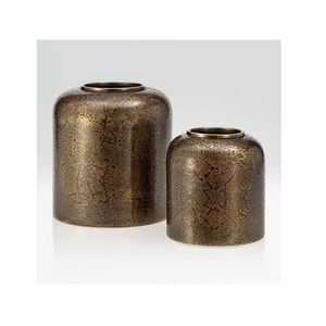 แจกันดอกไม้ทำมือแจกันอลูมิเนียมตกแต่งโต๊ะในร้านอาหารสไตล์โมเดิร์นแบบโบราณ - Product Image 4