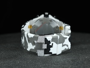 Reloj de Pulsera Cronógrafo de Lujo para Hombre, Movimiento Mecánico Suizo de Acero Inoxidable, Diamantes Moissanite VVS, Correas de Goma Personalizadas - Product Image 2