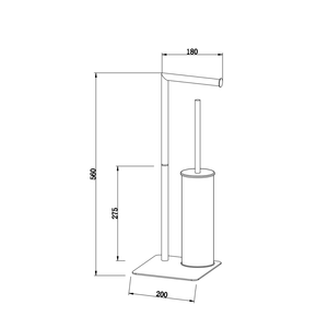 Koricini Chrome-Plated Steel <b>Toilet</b> Brush and Paper Holder Premium Bathroom <b>Accessory</b> Made in Italy - Product Image 4