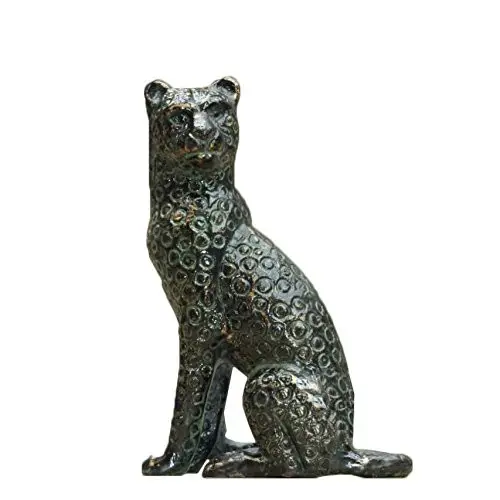 Escultura de tigre de aspecto antiguo, escultura de Metal personalizada, elegante para el hogar, oficina, decoración de mesa, uso, estatua de Cheeta de leopardo