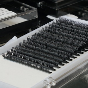 ขนตาปลอมแบบแบนง่ายต่อการปรับแต่งขนตาปลอมแฟนๆขนตาปลอมแบบเต็มเส้นใย PBT จากเกาหลีซื้อจำนวนมาก12เส้น - Product Image 4