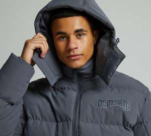 Nouvelles vestes matelassées en duvet pour hommes, couleur unie noire, logo personnalisé, col montant avec capuche, fermeture éclair intégrale, prix de gros - Product Image 6