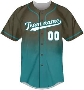 Vente en gros Chemise en jersey de baseball en maille respirante Uniformes sublimés tendance pour jeunes adultes Maillot respirant grande taille - Product Image 1