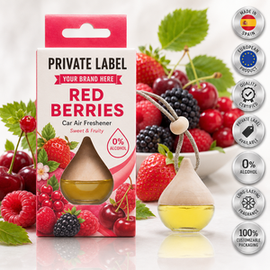 Ambientador para Auto con Aroma a Bayas Rojas, Marca Privada, 6ml, OEM |   Fragancia para Auto Sin Alcohol |   España UE - Product Image 1