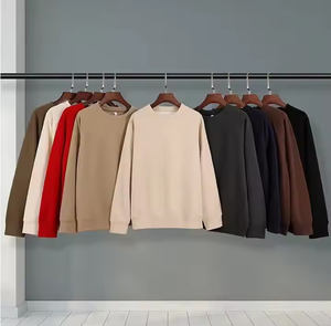 <b>Men's</b> Women's Casual Comfortable 100% Cotton <b>Long</b> <b>Sleeve</b> Pullover with Solid Color Neck Oversized Fit <b>Top</b> Sweater Knitted Fabric - Product Image 6