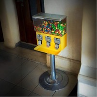 TRIPLE CANDY MACHINE-Distributeur automatique de bonbons et de gommes à monnaie (remis à neuf)