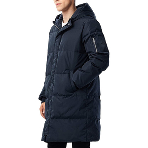 Casual Bubble Puffer Jacket Coat Men Streetwear Button Down Long Puffer Coat Men's Hooded Quilted Down Bubble Long Coat Mens - Product Image 5