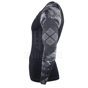 เสื้อยืดคอกลมแขนยาวทรงปกติผ้าฝ้ายคุณภาพสูงพิมพ์ลายโลโก้ตามสั่งแบบซับลิเมชั่น แห้งเร็ว ระบายอากาศได้ดี สำหรับผู้ชาย - Product Image 2