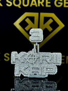 จี้ฮิปฮอปตัวอักษรที่กำหนดเองตัวอักษรกำหนดเองตัวอักษรนำโชคของคุณจี้ฮิปฮอปหมายเลขของผู้ชายจี้เพชรโมอิสเครื่องประดับฮิปฮอปน้ำแข็ง - Product Image 2