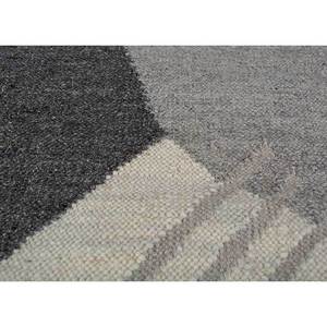 พรมลายตารางหมากรุกสีเทาและสีดำ ทอแบบเรียบ ทำจากขนสัตว์และวิสโคส ลายแบบนามธรรม สำหรับใช้ในบ้าน-ADWV-13046 - Product Image 3