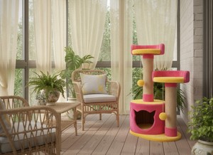 High Quality Amistar Candy <b>Cat</b> Castle <b>Cat</b> Tree with 3 Levels Eco-Friendly & Durable Carton Packed <b>for</b> Indoor Use-All Sizes - Product Image 6