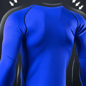 Chemises de course de Compression hommes Fitness Gym séchage rapide respirant entraînement musculation extensible imprimé chemises de Compression - Product Image 6