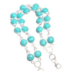 Handmade Classical <b>Bracelet</b> 925 Solid Silver Jewelry For <b>Women</b> 925 Sterling Silver Turquoise Gemstone Boho Style <b>Bracelet</b> Gift - Product Image 1