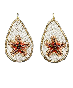 Cute Handmade Seed Bead Embroidery Star Dangle Drop <b>Earring</b> With Premium New Design And Stylish Jewelry Touch For <b>Girl</b> - Product Image 1