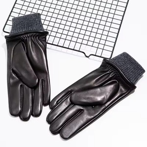 Guantes de invierno unisex personalizados, nueva piel de oveja de vaca auténtica, protección UV, guantes de ciclo de conducción para caballeros para mujer, táctil - Product Image 2