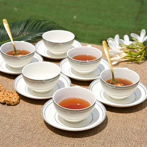 Service à thé Rumi Premium en porcelaine fine, lot de 6 tasses minimalistes en porcelaine, collection au meilleur prix - Product Image 2