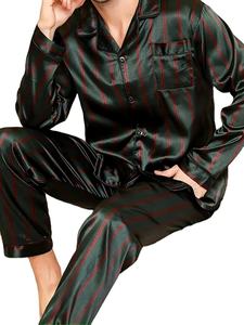 ชุดคลุมผ้าไหมซาตินคุณภาพสูงสำหรับผู้ชาย ออกแบบตามสั่ง สำหรับใส่นอนช่วงฤดูร้อน ชุดลำลอง พิมพ์ลาย ใช้ในสปา พร้อมโลโก้ตามสั่ง - Product Image 4