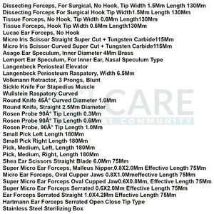 Tympanoplasty myringoplasty ชุดผ่าตัดฟื้นฟูหูของเครื่องมือผ่าตัดโสตศอนาสิกวิทยา31ชิ้น - Product Image 6