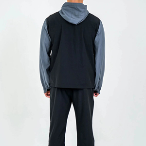 Quick Dry Breathable Hooded Plus Size Thin <b>Polyester</b> <b>Tracksuit</b> Lightweight Sports Gym Jacket Pants Custom Reflective Logo - Product Image 5