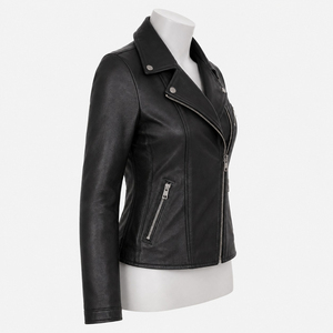 Chaqueta de Cuero Genuino Personalizada para Mujer, Estilo Casual, Construcción Premium, Ajuste Cómodo, Material Duradero, Ropa Exterior para Motociclistas - Product Image 3