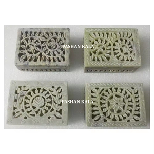 Handmade Soapstone Carving <b>Gift</b> <b>Boxes</b> - Product Image 1