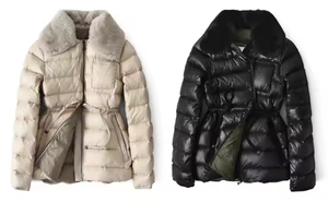 OEM <b>Womens</b> Letter Pattern Bomber Jacket <b>Waterproof</b> Breathable 100% Polyester Spring and Winter <b>Padded</b> <b>Coat</b> - Product Image 2
