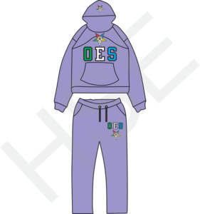 Conjunto de Dos Piezas con Logotipo OES |   Conjunto de Sudadera con Capucha y Pantalones Deportivos Multicolores para Mujer - Product Image 3