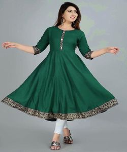 Festival y ocasión especial Mujer Multi Color Rayón Indio Étnico Kurti Venta al por mayor En stock - Product Image 2