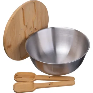 ROZALIA Personalized Bamboo <b>Salad</b> Bowl Eco-Friendly <b>Salad</b> <b>Tools</b> - Product Image 3