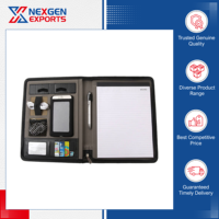 Portefeuille en PU de qualité supérieure pour usage professionnel et promotionnel, format A4, compatible ordinateur portable, logo personnalisé, couleur au choix