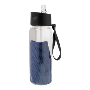 Bouteille d'eau de sport Fitmax RPET avec serviette, gadgets écologiques - Product Image 6
