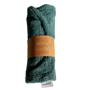 Serviette turban pour cheveux 25x70 cm avec bouton en bois, 100% coton, 450 g/m², absorbante et douce, couleur et taille personnalisables. - Product Image 1