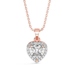 จี้สร้อยคอเงินแท้ 925 รูปหัวใจประดับเพชรเม็ดเดี่ยว CLARA สำหรับงานหมั้น - Product Image 1